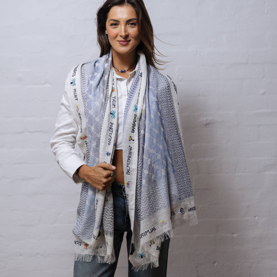 Scarf | Travel Print