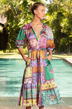 Load image into Gallery viewer, Austen V Silk Midi Dress | Lotus Lotus