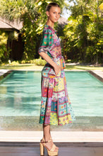 Load image into Gallery viewer, Austen V Silk Midi Dress | Lotus Lotus