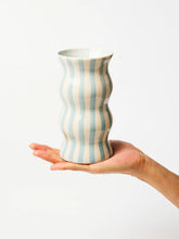 Load image into Gallery viewer, Palma Stripe Vase | Pale Blue
