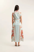 Load image into Gallery viewer, Woman wearing a floral dress on a white background