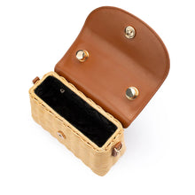 Load image into Gallery viewer, Elle Wicker Top Handle Bag | Tan