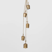 Load image into Gallery viewer, Mini Cow Bell Bunch Antique Gold