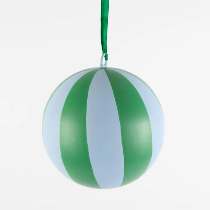 La Dolce Vita Striped Iron Bauble | Green
