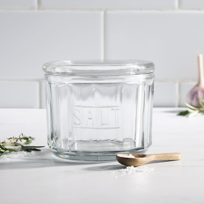 Eltham Glass Salt Jar with Scoop