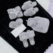Load image into Gallery viewer, Cosy Luxe Pom Pom Slippers | Grey