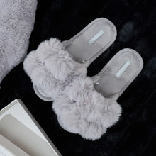 Load image into Gallery viewer, Cosy Luxe Pom Pom Slippers | Grey