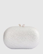 Load image into Gallery viewer, Lucia Woven Oval Clutch | Silver