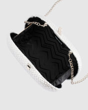 Load image into Gallery viewer, Lucia Woven Oval Clutch | Silver