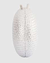 Load image into Gallery viewer, Lucia Woven Oval Clutch | Silver