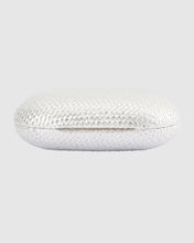 Load image into Gallery viewer, Lucia Woven Oval Clutch | Silver