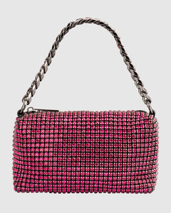 Robbie Crystal Loaf Bag | Fuchsia
