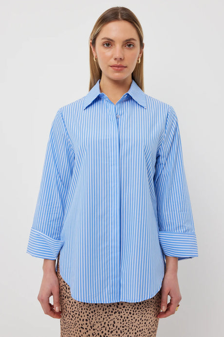 Mark Shirt | Blue Stripe