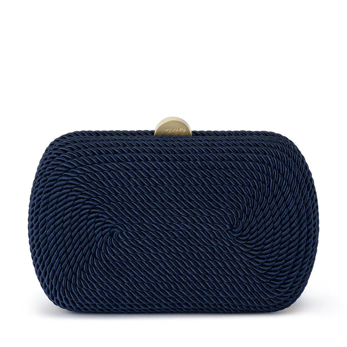 Martina Coiled Rope Clutch | Navy