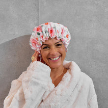 Load image into Gallery viewer, Embossed Flower Cosy Luxe Bath Robe | Cream