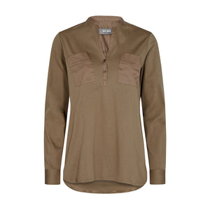 Jovie Jersey Blouse | Tan