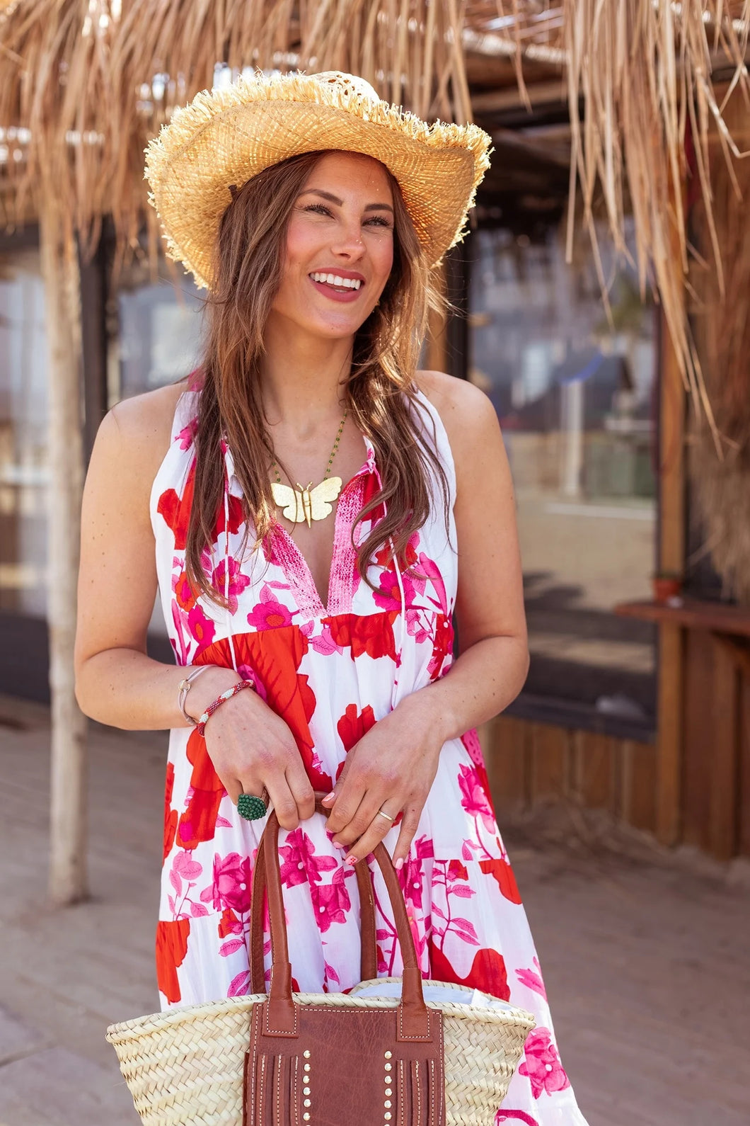 Flower Dress | White & Pink