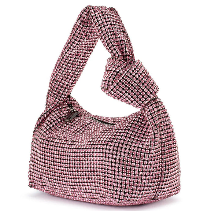 Polly Crystal Shoulder Bag | Pink