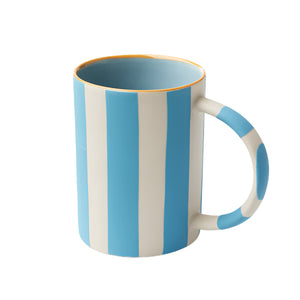 Happy Stripe Blue Mug