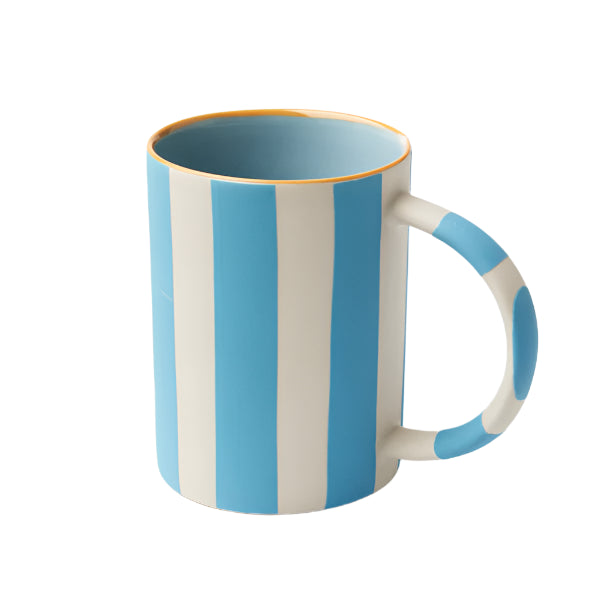 Happy Stripe Blue Mug