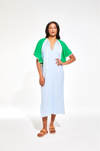 Zephyr Beth Dress | Green & Blue