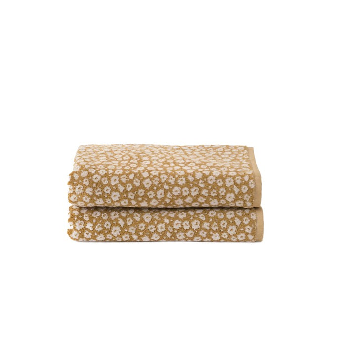 Forget Me Not Cotton Bath Mat | Citron/Nougat