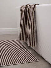 Load image into Gallery viewer, Wide Stripe Cotton Hand Towel | Cocoa/Bone