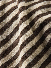 Load image into Gallery viewer, Wide Stripe Cotton Hand Towel | Cocoa/Bone
