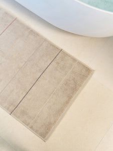 Pia Cotton Bath Mat | Oat/Multi