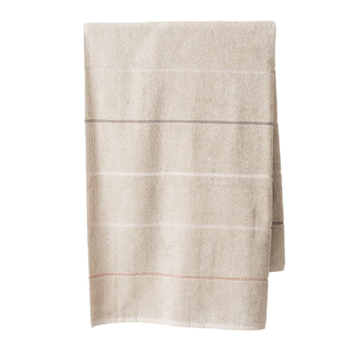 Pia Cotton Bath Towel | Oat/Multi