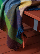 Load image into Gallery viewer, Cabin Wool Blanket | Spirulina/Multi