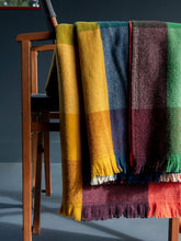 Load image into Gallery viewer, Cabin Wool Blanket | Spirulina/Multi