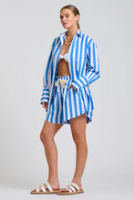 Load image into Gallery viewer, The Andrea Shirt | Mid Blue Wide Stripe
