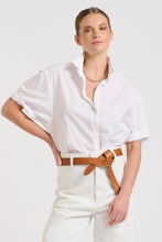 Load image into Gallery viewer, Annie Relaxed Short Sleeve Shirt | White