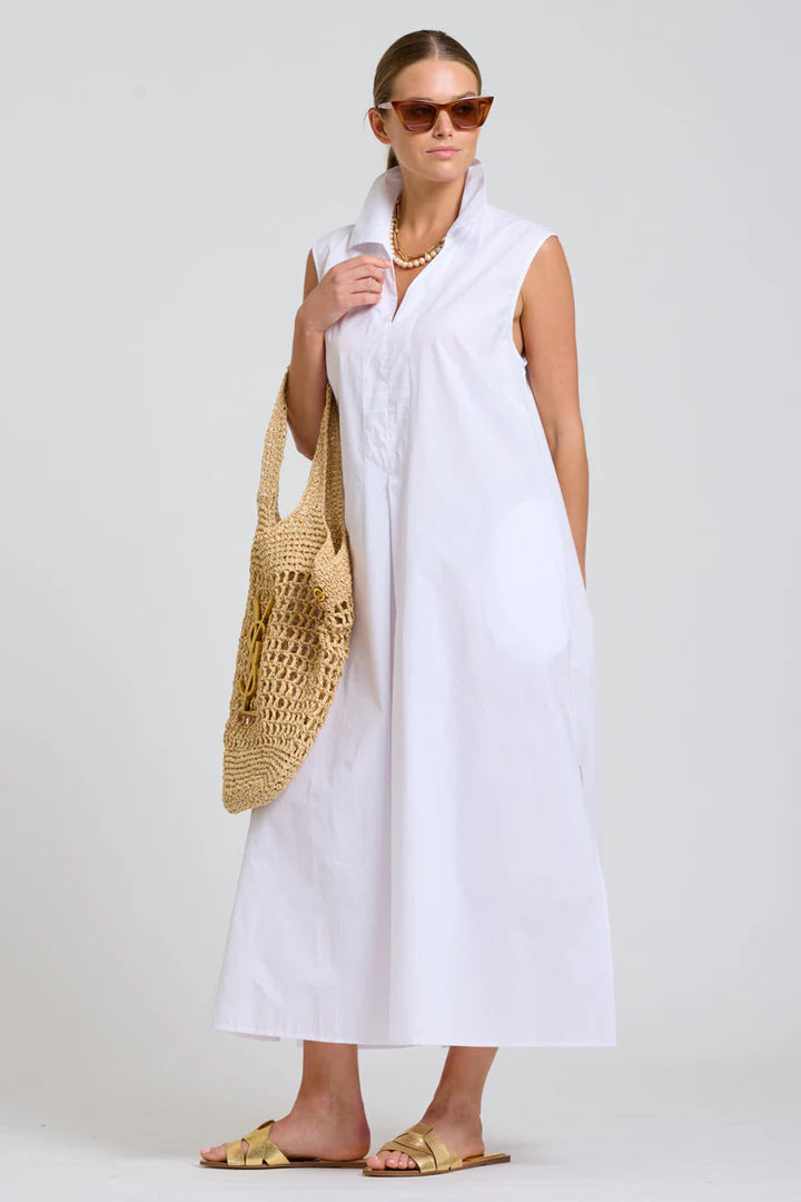 The Freya Shirt Dress | White