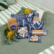Load image into Gallery viewer, Linen Cosmetic Bag | Navy Natives