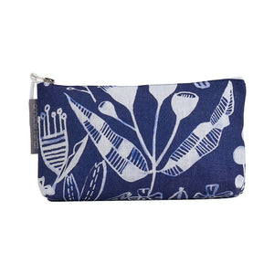 Linen Cosmetic Bag | Navy Natives
