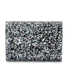 Load image into Gallery viewer, Stacer Acrylic Foldover Clutch | Black