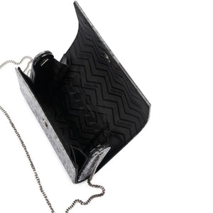Stacer Acrylic Foldover Clutch | Black