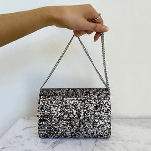 Stacer Acrylic Foldover Clutch | Black