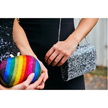 Load image into Gallery viewer, Stacer Acrylic Foldover Clutch | Black