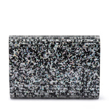 Load image into Gallery viewer, Stacer Acrylic Foldover Clutch | Black