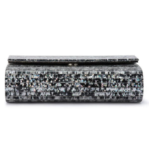 Stacer Acrylic Foldover Clutch | Black