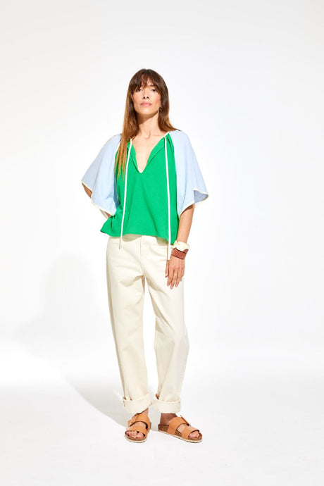 Lita Zephyr Top | Green & Blue