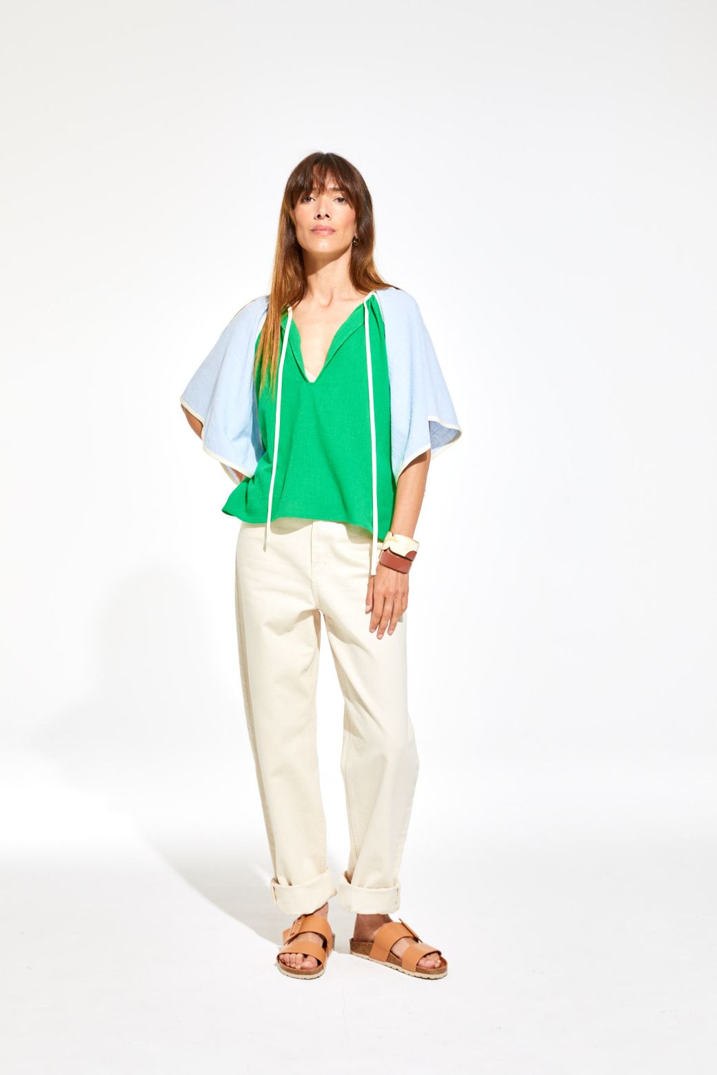 Lita Zephyr Top | Green & Blue