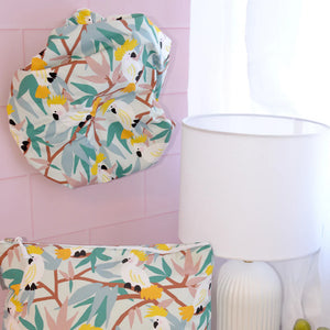 Cotton Shower Cap | White Cockatoos