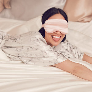 Pink Silk Sleep Mask