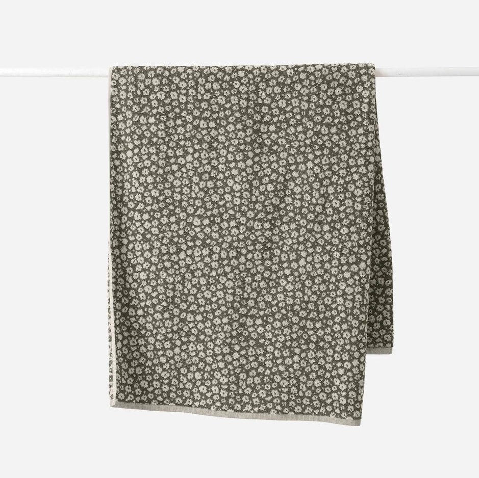 Forget Me Not Cotton Bath Towel l Ivy/Oat