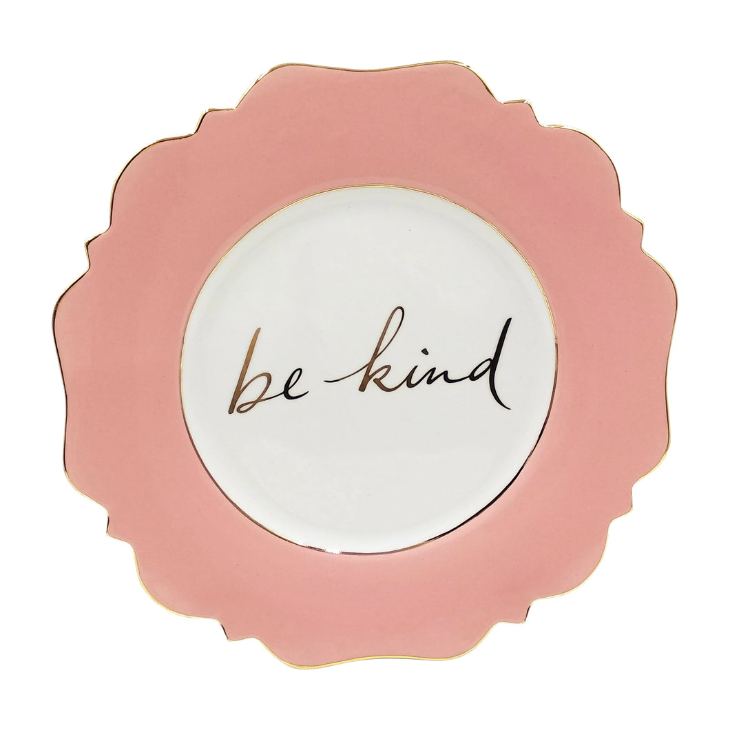 Side Plate Pale Pink 'Be Kind'