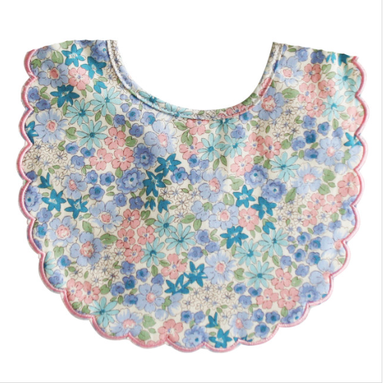 Scallop Bib | Liberty Blue
